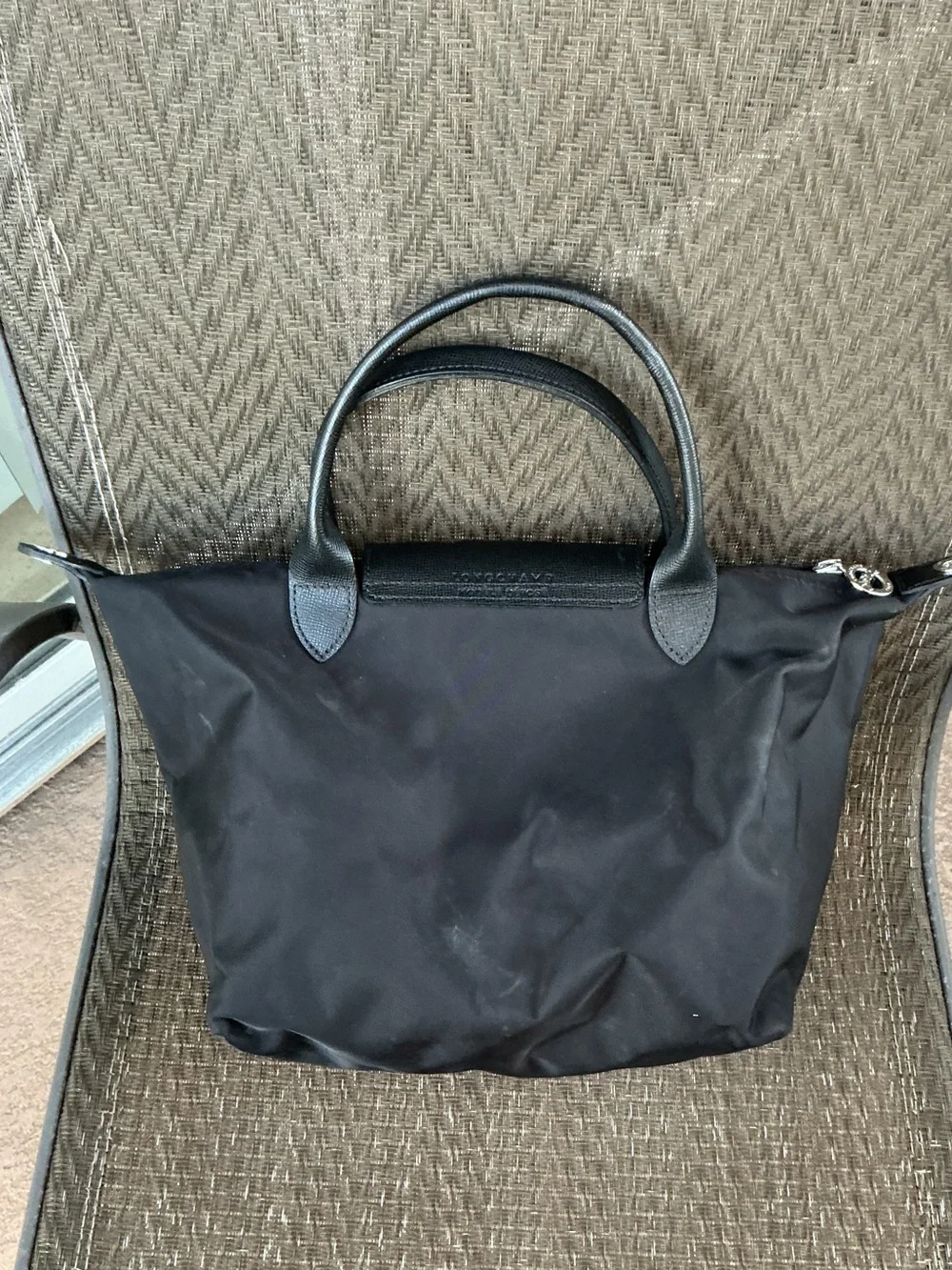 Longchamp Black Le Pliage Small Tote